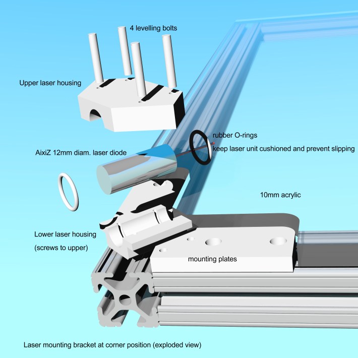 laser bracket exploded